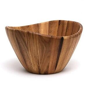 🪅 $15 Acacia Wooden Large Wavy Bowl
